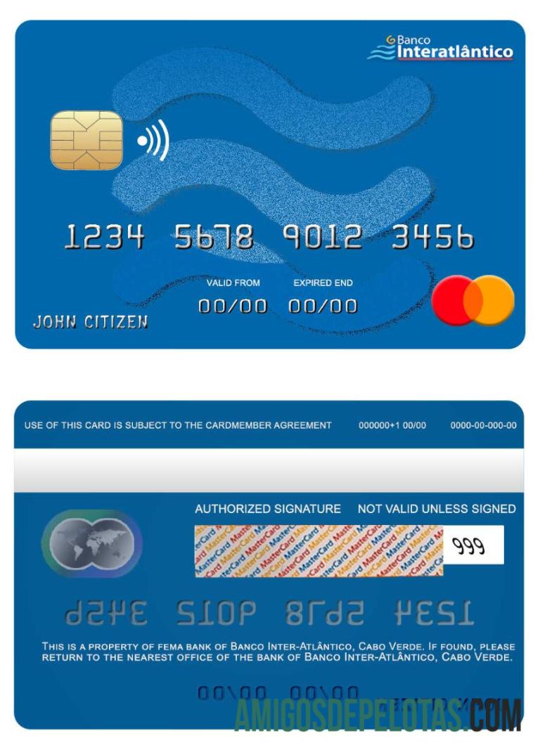 Cabo Verde Banco Inter Atlântico Bank Mastercard exemplo